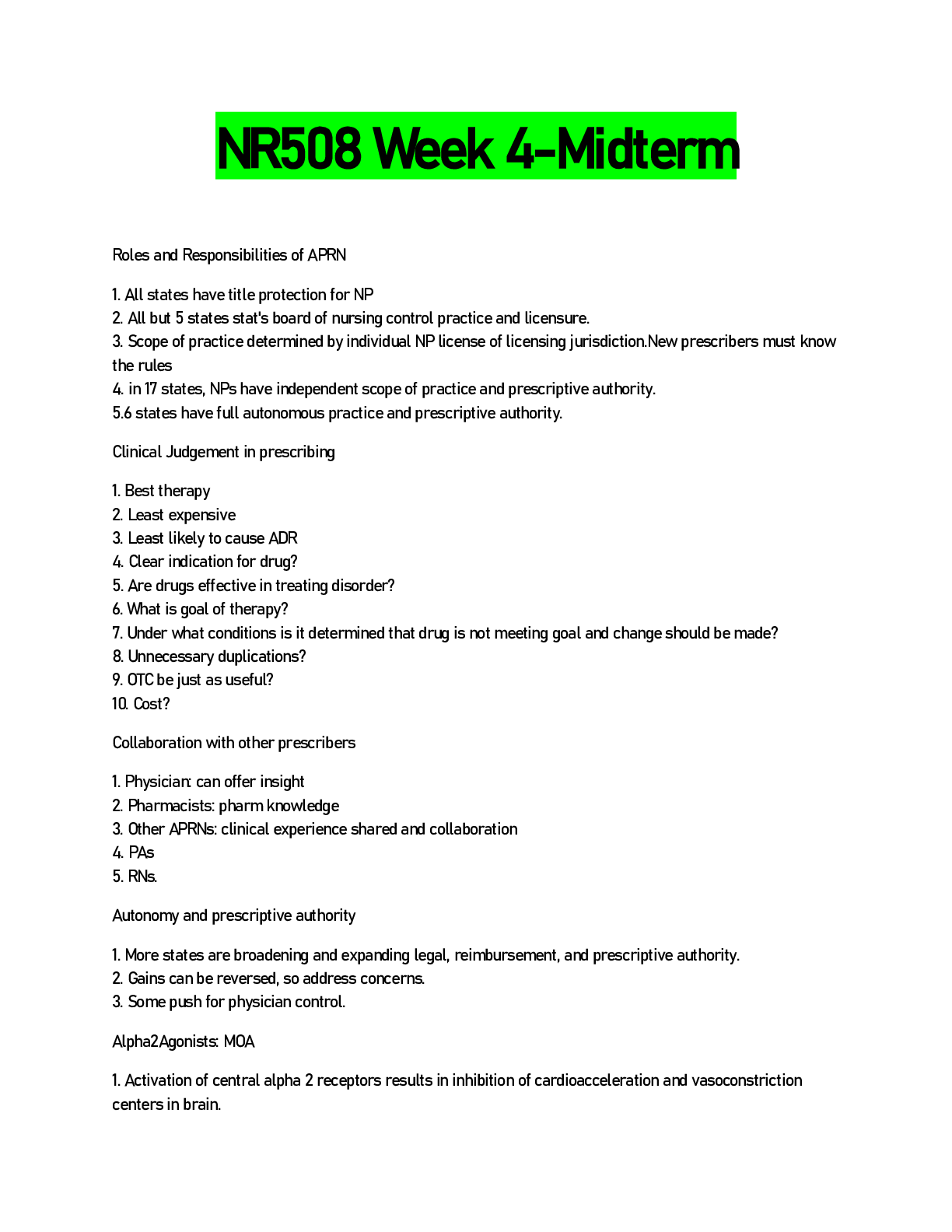 Preview image for NR508 Week 4-Midterm